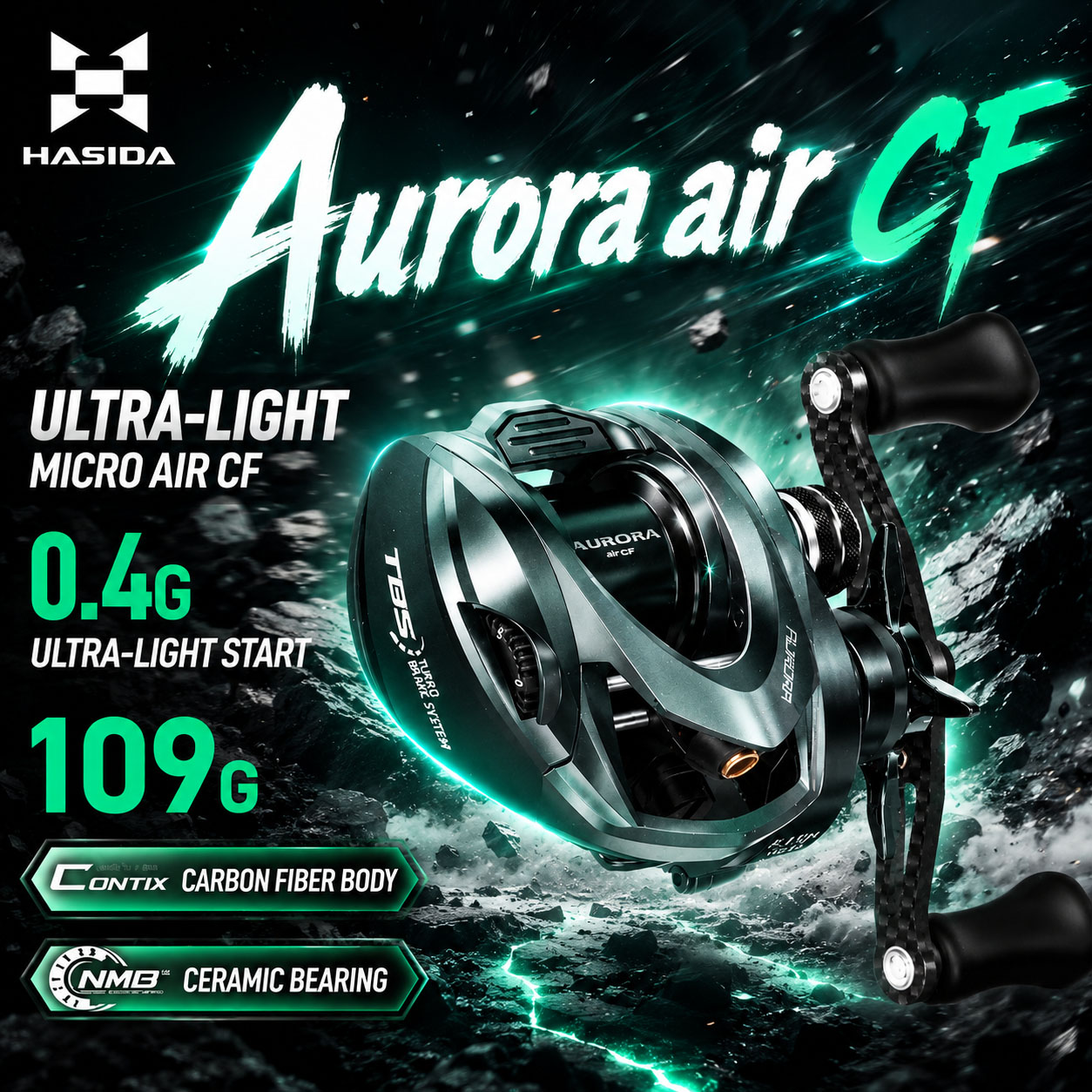Daiwa Reel Bg - Carretilha de Pesca HASIDA Aurora AirCF