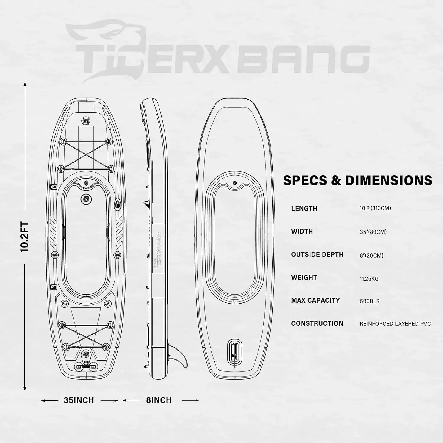 TIGERXBANG, caiaque insuflável - Fishing Kayak Seat avaliação e preço